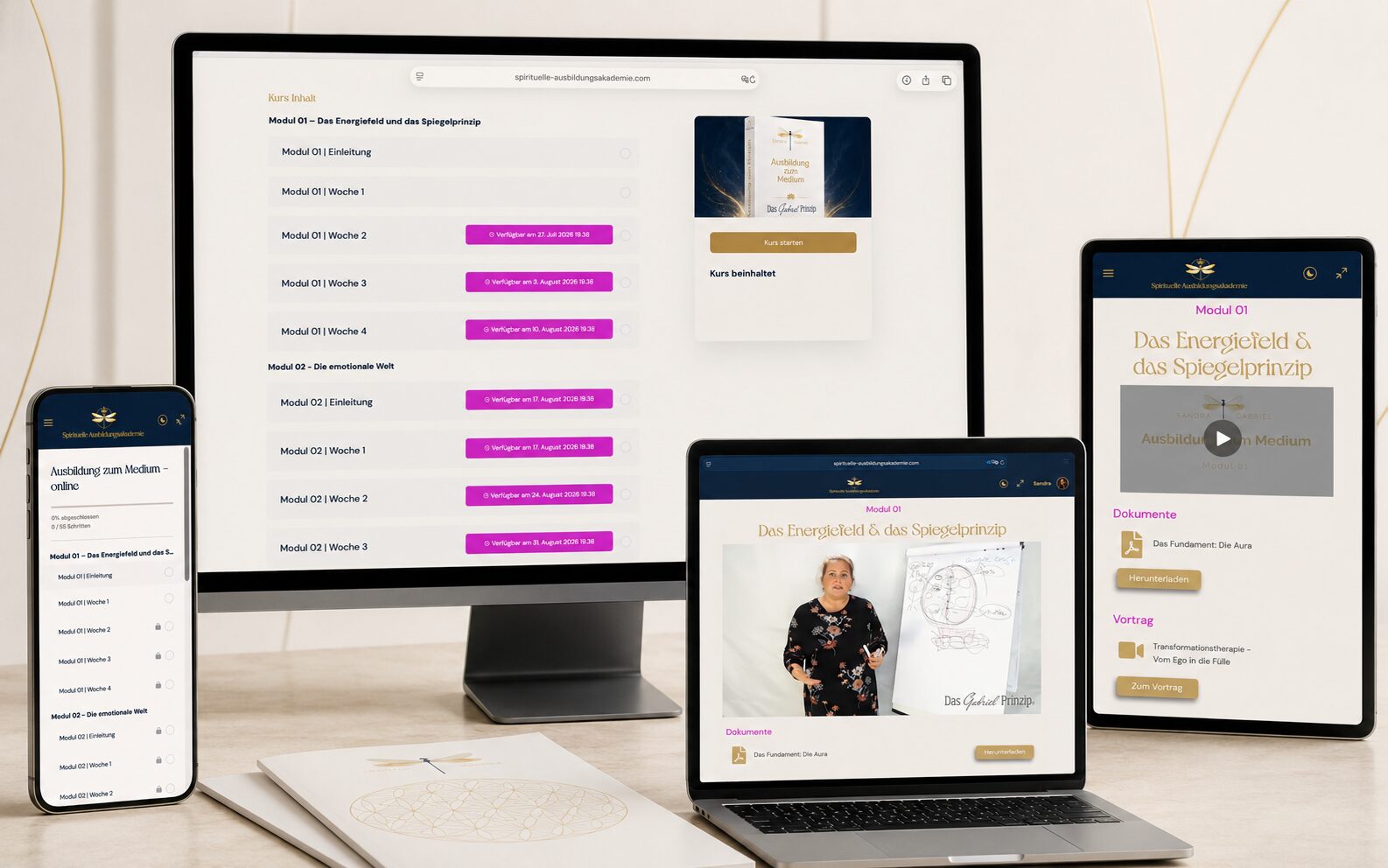Digitaler LearnDash-Lernbereich der Ausbildung zum Medium